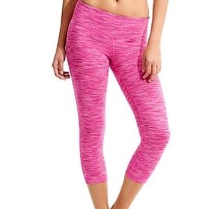 Athleta | Be Free Knicker Pink Space Dye Cropped Athletic Pants Leggings, XXS